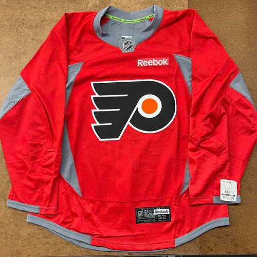 Philadelphia Flyers 2007-2017 Authentic Reebok Warmup/Practice Red Hockey Jersey from 2015