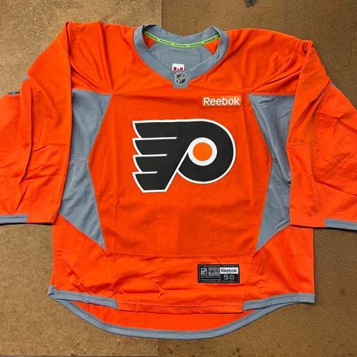Philadelphia Flyers 2007-2017 Authentic Reebok Warmup/Practice Orange  Goalie Hockey Jersey