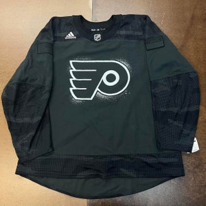 Philadelphia Flyers Adidas NHL Salute to Service Jersey Khaki Black Colors