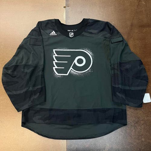 Philadelphia Flyers Adidas NHL Salute to Service Jersey Khaki Black Colors