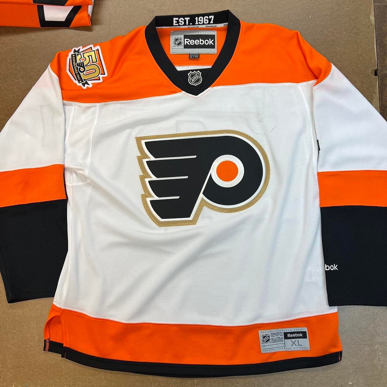 Philadelphia Flyers Vintage Hockey Jersey Stitched White Reebok