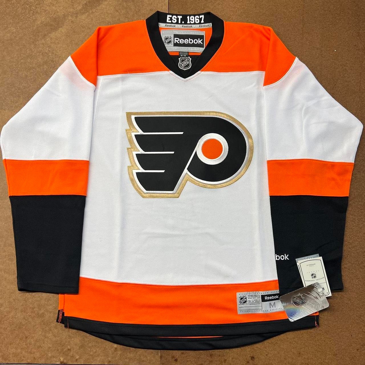 Philadelphia Flyers NHL Men's Fanatics Orange Logo Long Sleeve Shirt ~ NWT