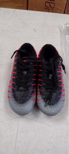 Vizari Kids Bolt FG Outdoor Firm Ground Soccer Shoes | Black/Red Size 1 | VZSE93373Y-1