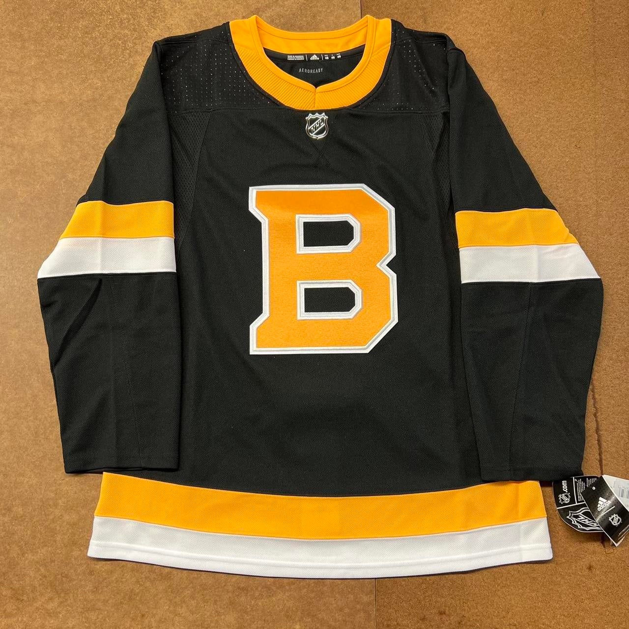 Men's Boston Bruins adidas Black Home Authentic Blank Jersey