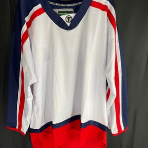 Tron DJ300x Senior S Jersey Columbus Blue jackets Replica White/Navy/Red, New unused, Price $19.99