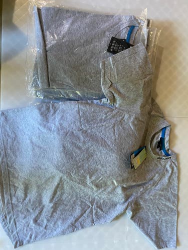 Bauer 10 Pack Gray Youth Team Tec T-shirt