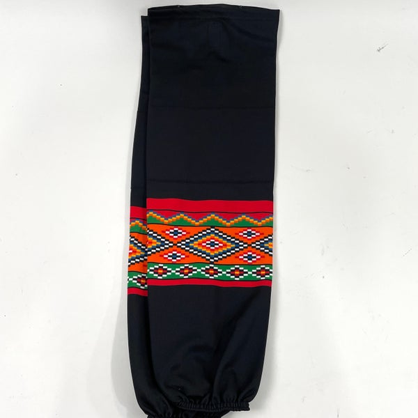 Used Black Dia De Los Muertos Socks Ontario Reign Socks with Velcro