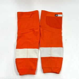 Used Adidas Flyers Orange With White Stripe Socks