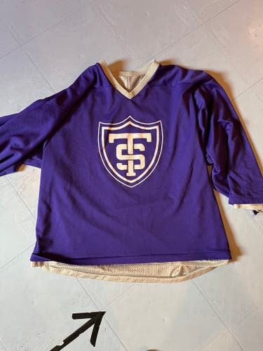 Reversible Purple/Grey Used UST Hockey Jersey Size 52/54