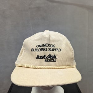 Vintage Onancock Building Supplies Zipback Couordiry Hat Nissin