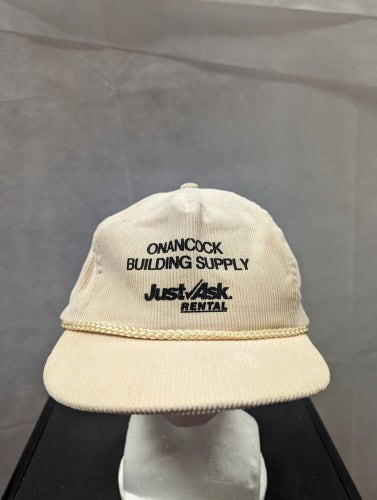 Vintage Onancock Building Supplies Zipback Couordiry Hat Nissin