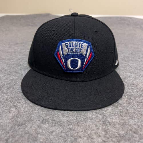 Oregon Ducks Mens Hat Snapback Black Blue Cap Logo Swoosh Flat Brim NCAA Sports