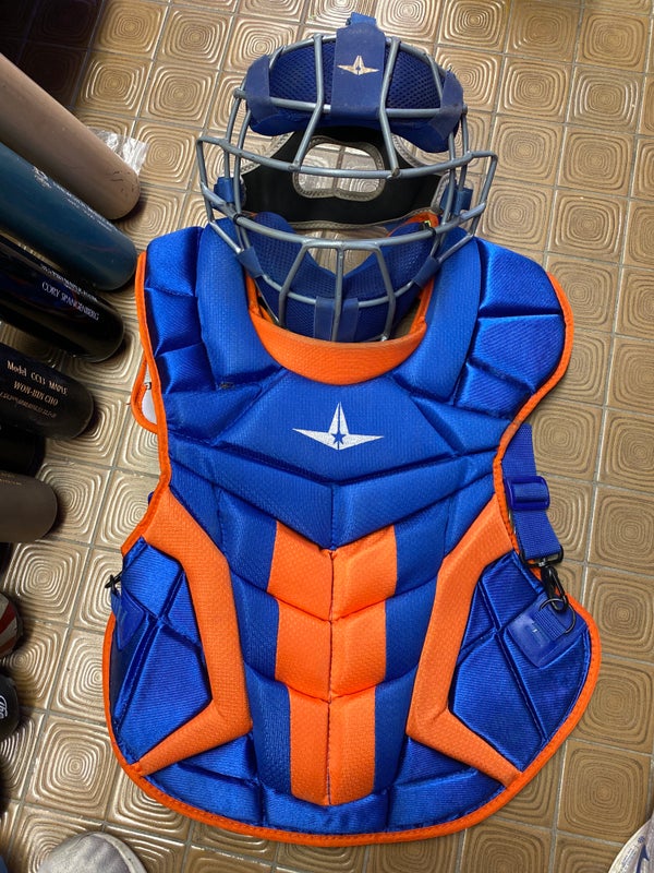 Adult Nike Catcher's Set Navy and Orange