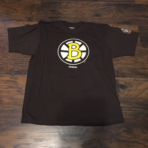 New Reebok Men's NHL Boston Bruins Jersey Crest Tee T-shirt Black Large |  SidelineSwap