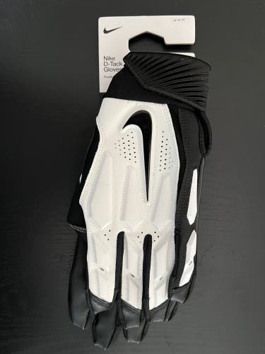 Nike D-Tack 6 Lineman Gloves Medium Black / White