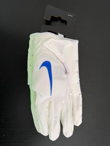 Nike Vapor Jet 7.0 Medium Football Receiver Gloves White/Blue