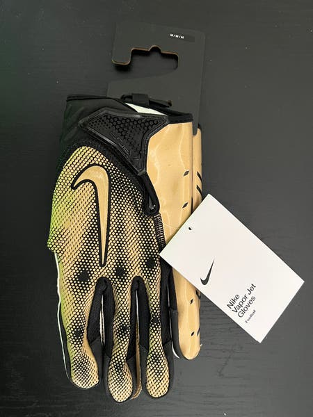 Nike Vapor Jet 7.0 Medium Football Gloves Black / Gold