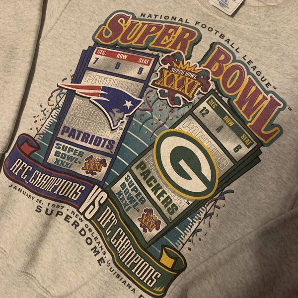 Non Brand Vintage Green Bay Packers 1997 Superbowl NFL T-Shirt Medium