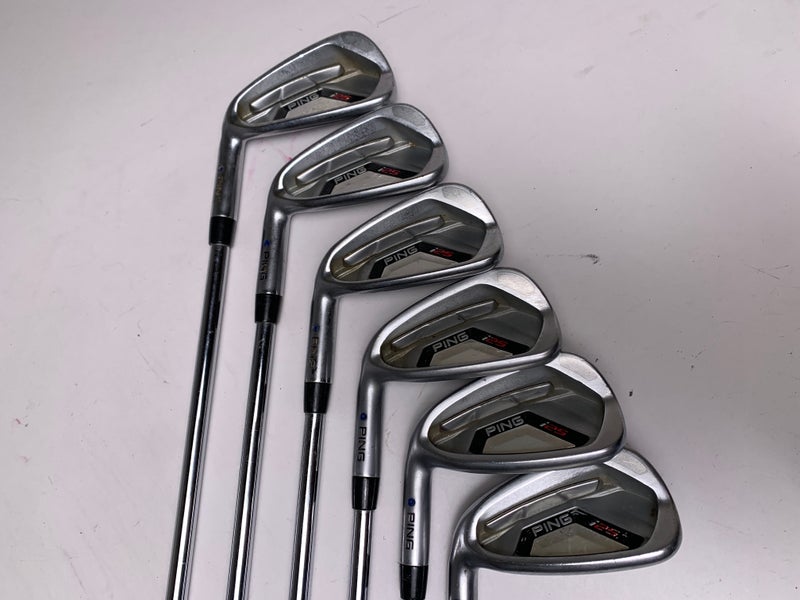 Ping I25 Iron Set 4-9 Blue Dot 1* Up CFS Stiff Steel Mens +1'' LH