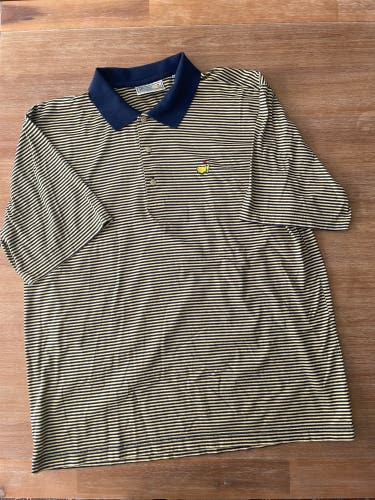 Vintage Master’s Yellow/Navy Striped Men's Polo