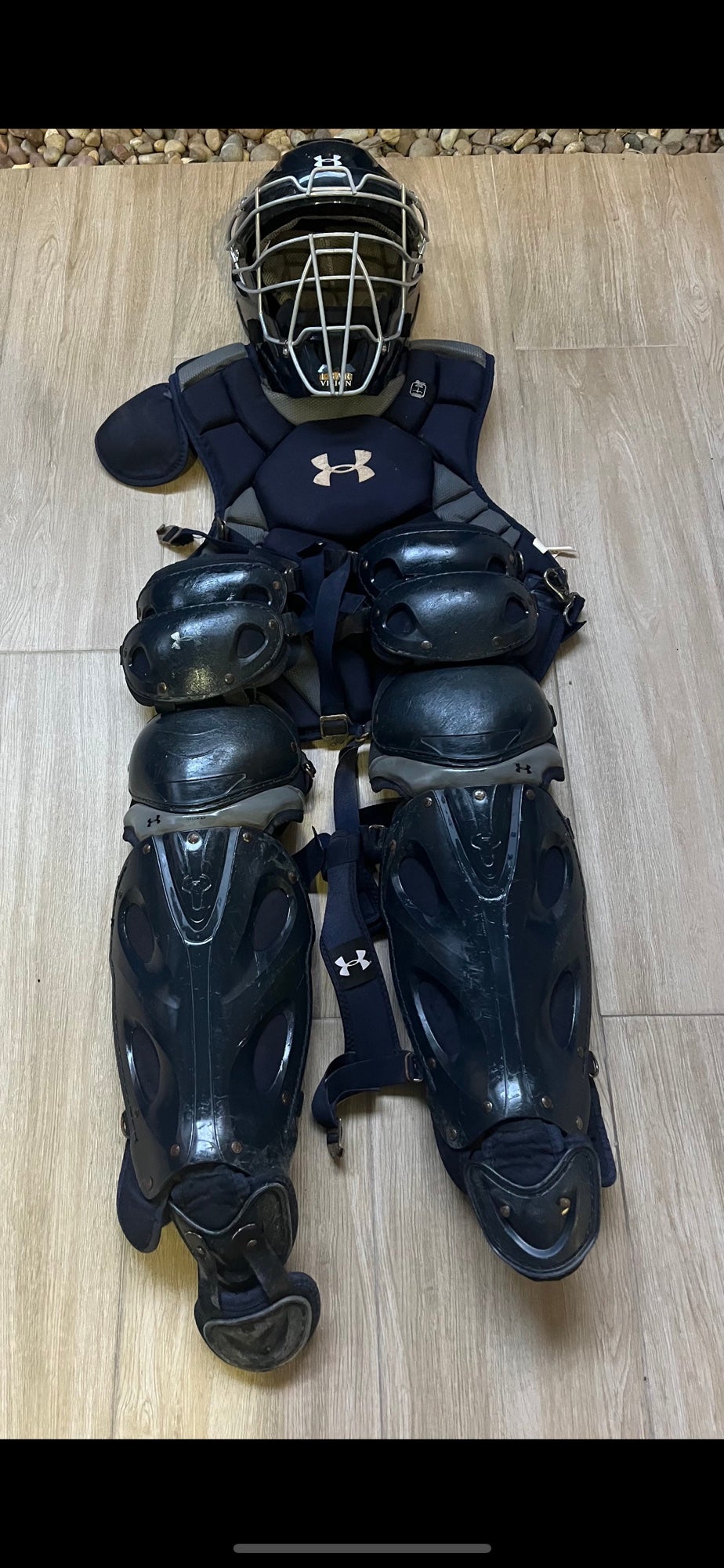 Under Armour Pro 4 Youth Catchers Gear Set: UACKCC4-JRP, Navy