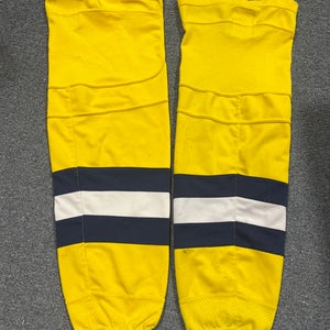 Game Used Yellow University of Michigan-Dearborn JOG Game Socks 30, 32 or 34