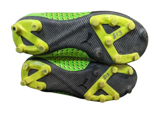 Green Kids Used Molded Cleats Puma Cleats