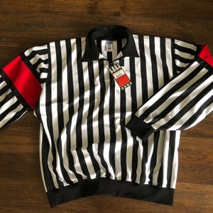 New  Referee FORCE Pro  Hockey  Jersey SIZE 56 PRO Officiating Jersey - RED Arm Bands