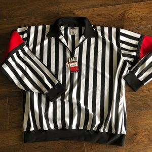 New  Referee FORCE Pro  Hockey  Jersey SIZE 60 PRO Officiating Jersey - RED Arm Bands