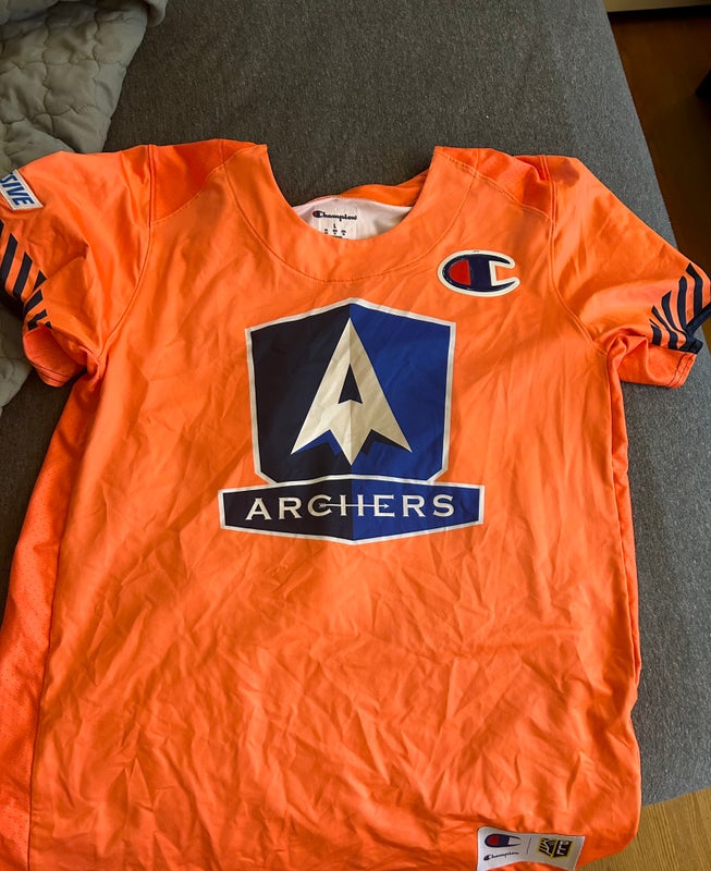 Champion #22 Replica Lacrosse Jersey Orange / X-Large