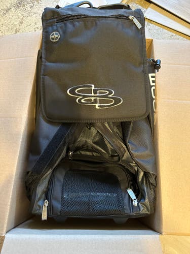 New Boombah Catcher's Superpack Roller Bag. Black and Grey.