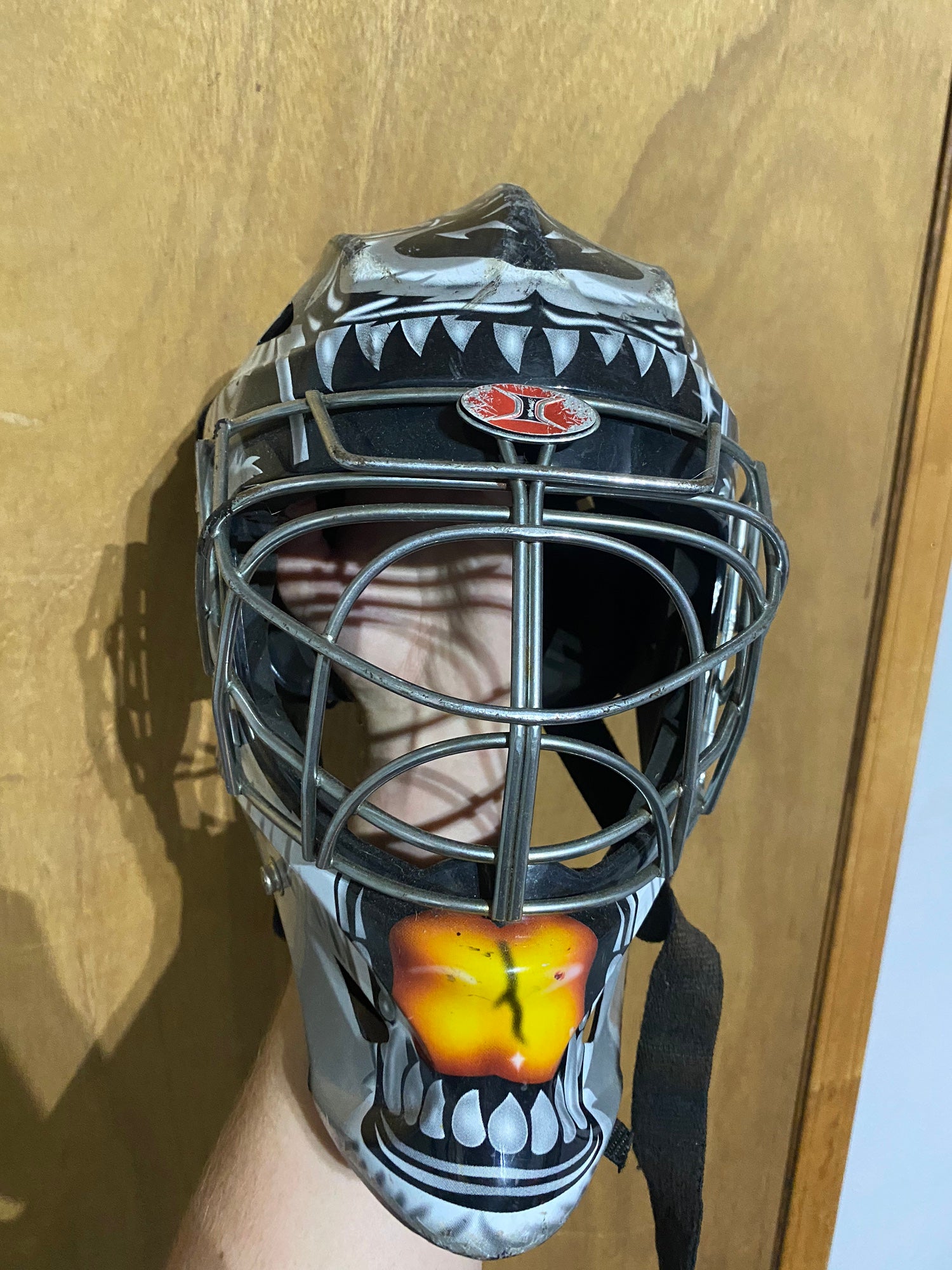 Used Itech NON COMPETE GOALIE MASK LG Hockey Helmets Hockey Helmets