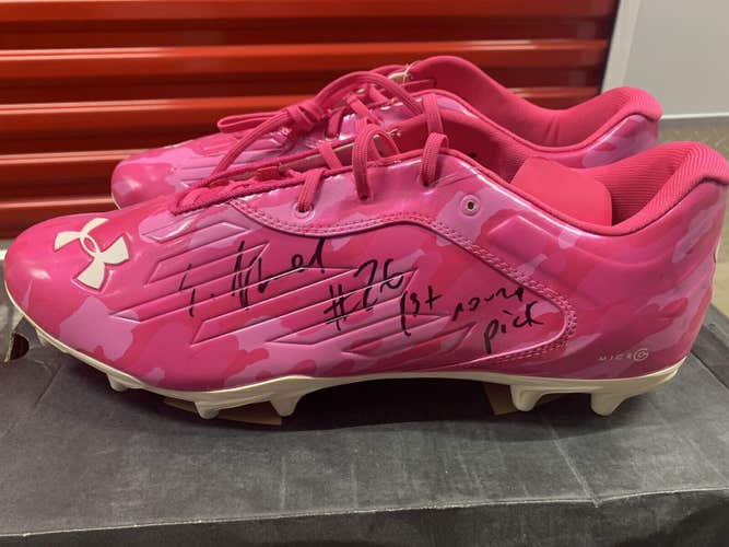 Ereck Flowers Signed Cleats Giants Commanders Dolphins U Miami Under Armour BCA NWT