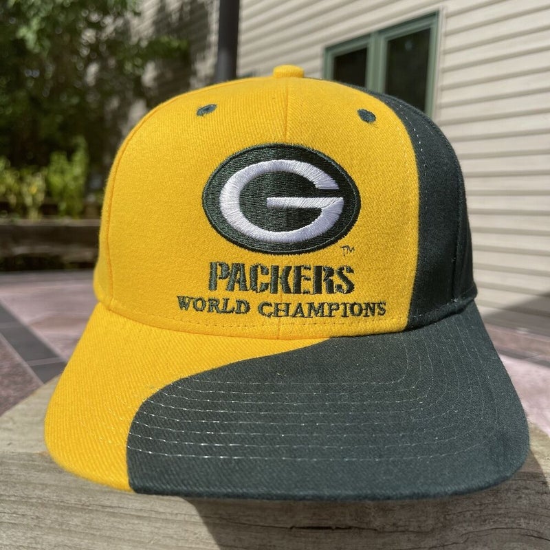 Vintage Green Bay Packers Snapback Hat Cap World Champions NFL Citgo Cheese Head
