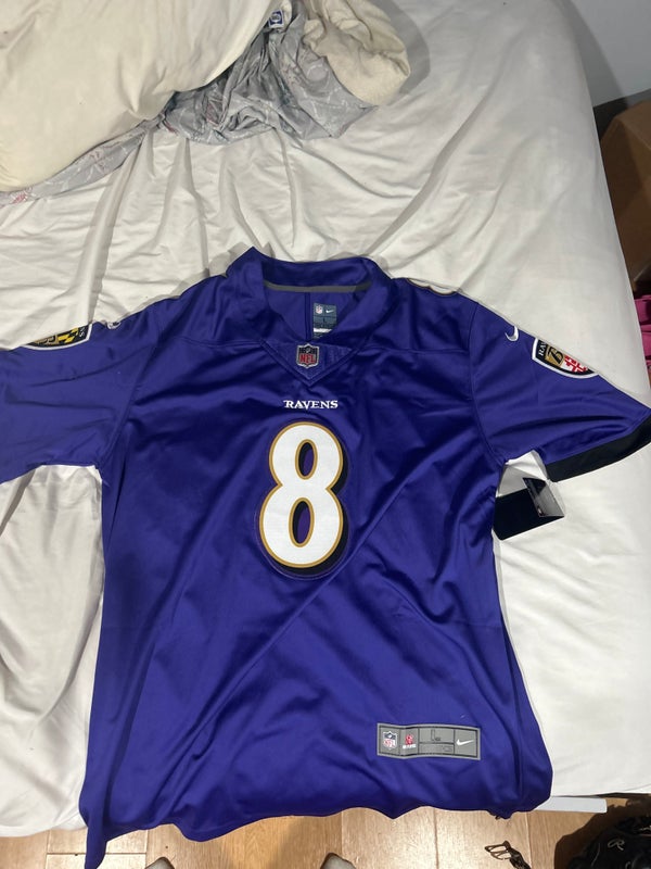 Men's Nike Lamar Jackson White Baltimore Ravens Player Game Jersey