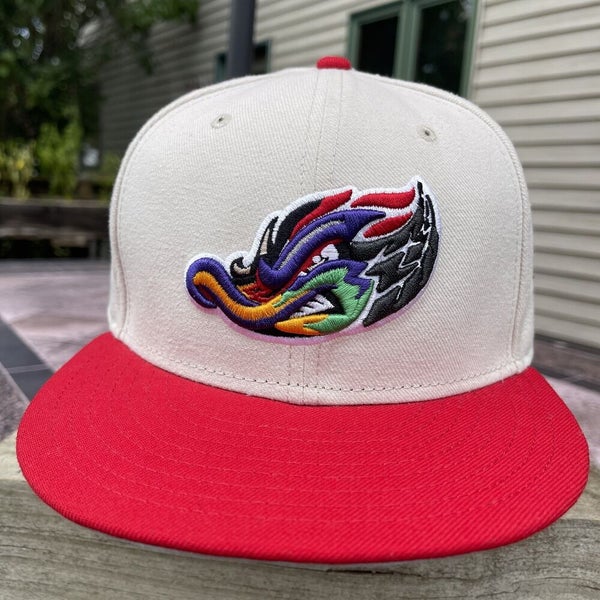 Akron Rubber Ducks New Era Fitted Hat MiLB Club Rare Alternate Size 7 1/2  NWOT