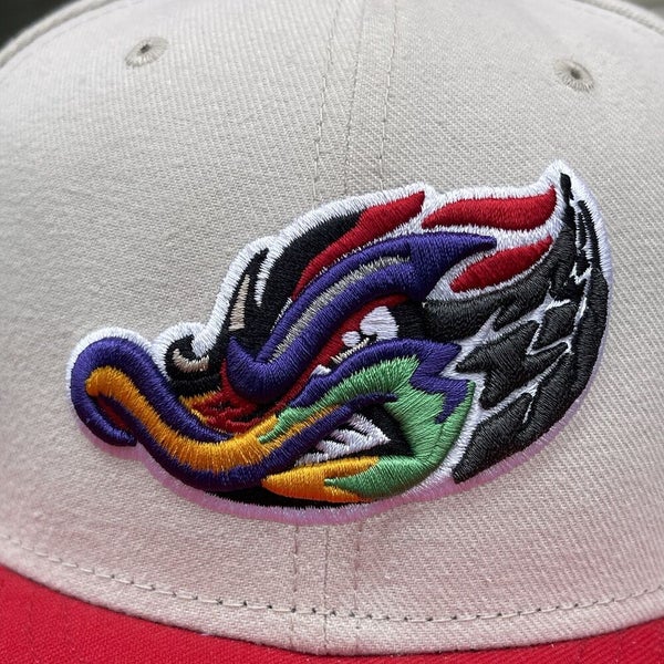 Akron Rubber Ducks New Era Fitted Hat MiLB Club Rare Alternate Size 7 1/2  NWOT