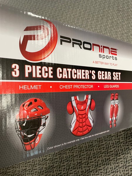 ProNine Black Adult (Large) 3 piece Catchers Kit