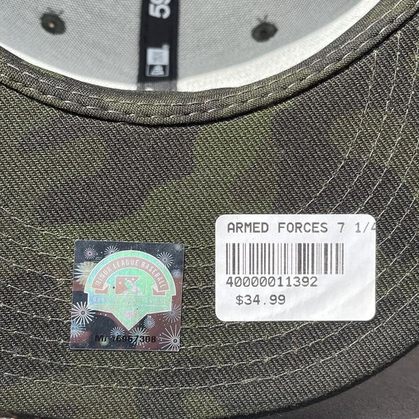 Timber Rattlers Armed Forces Camo Baseball RARE New Era 59Fifty Fitted Hat  7 1/4 | SidelineSwap