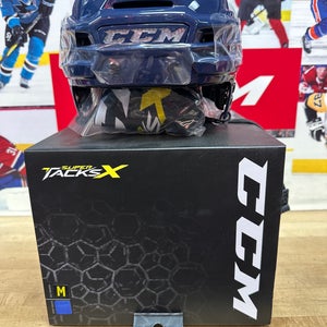 New Blue Medium  CCM Super Tacks X Helmet