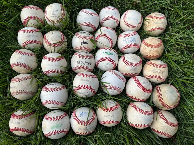 Used Leather Baseballs 30 Pack - Very Good Condition