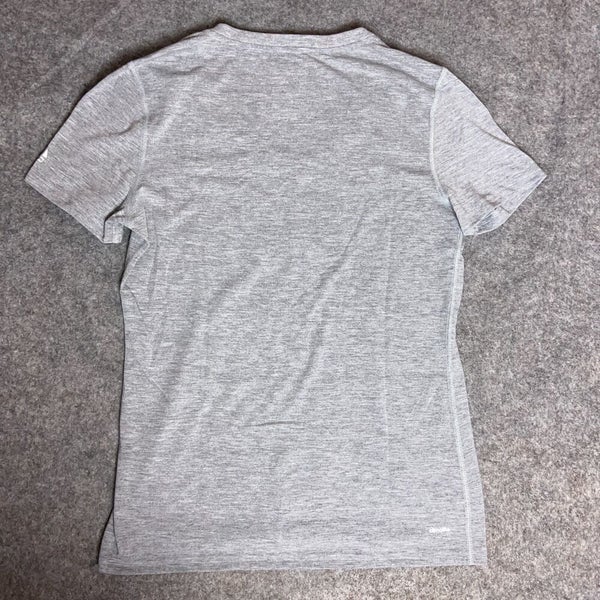 Kansas Jayhawks Womens Shirt Small Adidas Gray Short Sleeve Tee NCAA Track Field