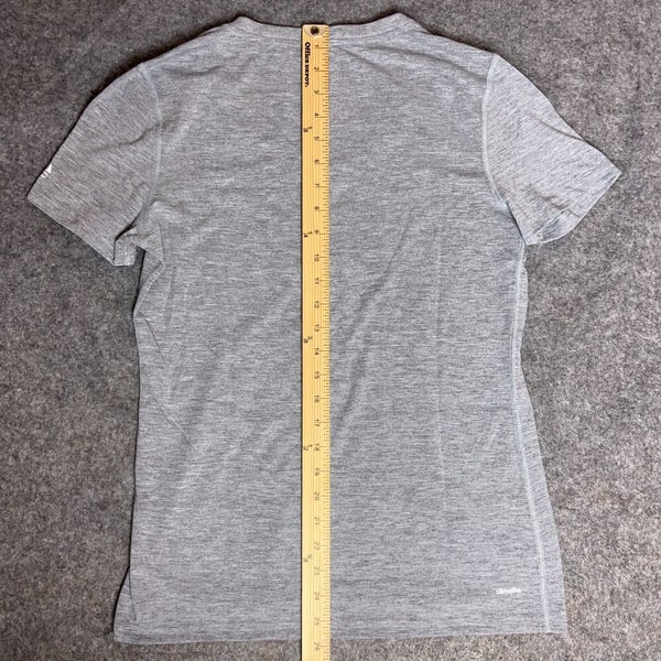 Kansas Jayhawks Womens Shirt Small Adidas Gray Short Sleeve Tee NCAA Track Field