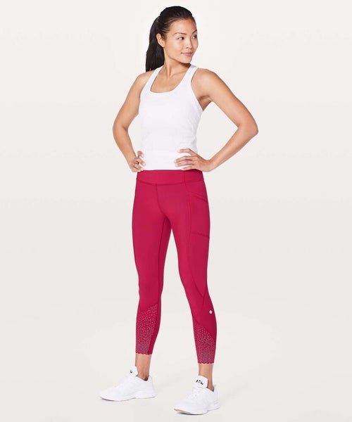 Lululemon Tight Stuff Tight II 25 Full On Luxtreme Ruby Red Yoga Pants  Size: 2