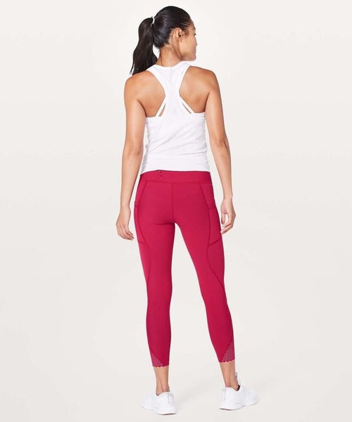 Lululemon Tight Stuff Tight II 25 Full On Luxtreme Ruby Red Yoga Pants  Size: 2
