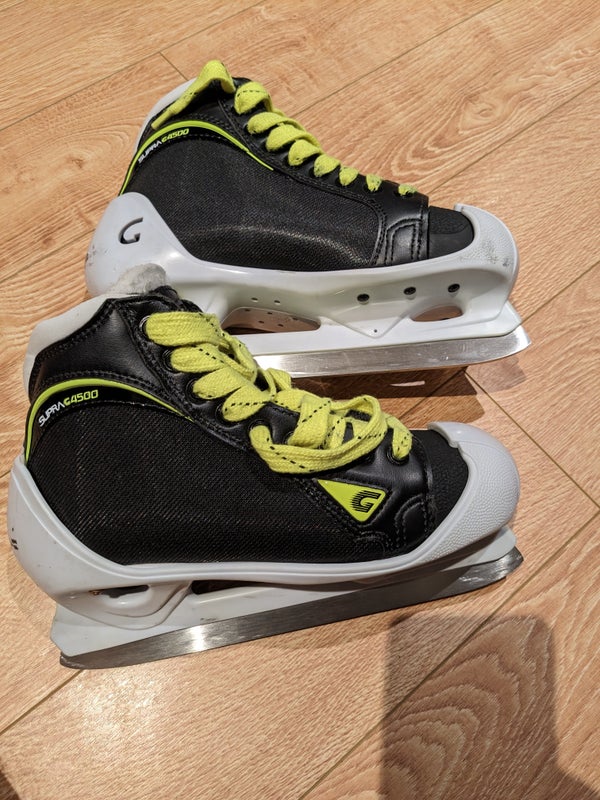 Junior Used Graf Supra G4500 Hockey Goalie Skates Regular Width Size 3.5