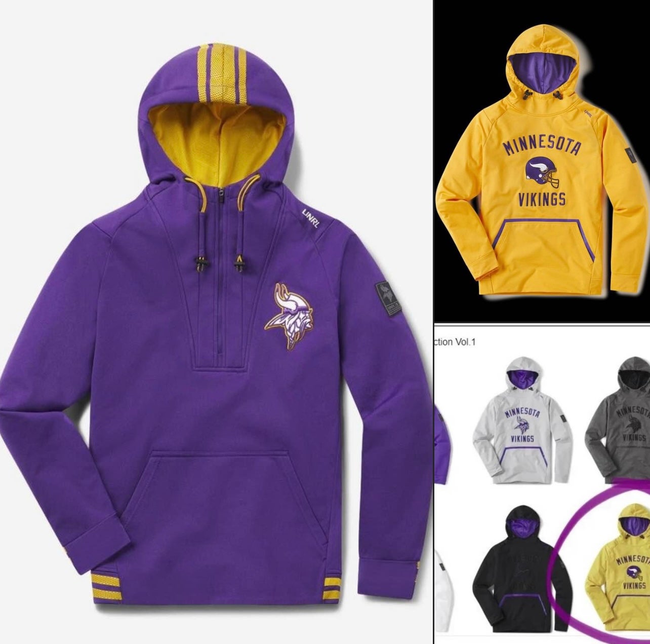 Minnesota Vikings NFL Football Hooded Purple Sweatshirt Size Youth Medium  10-12