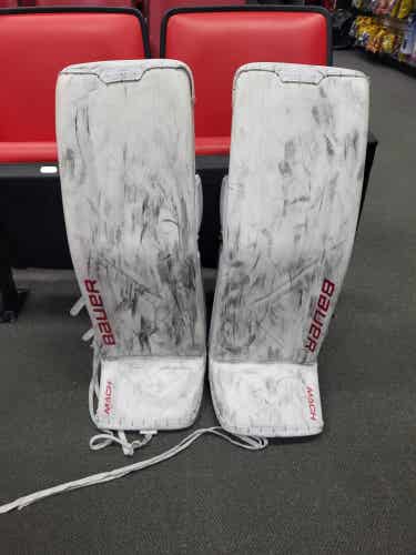 Used XL Bauer MACH Goalie Leg Pads Pro Stock