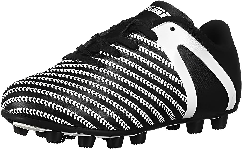Vizari Kids Impact FG Outdoor Firm Ground Soccer Shoes |  Black/White Size 9.5 | VZSE93360Y-9.5