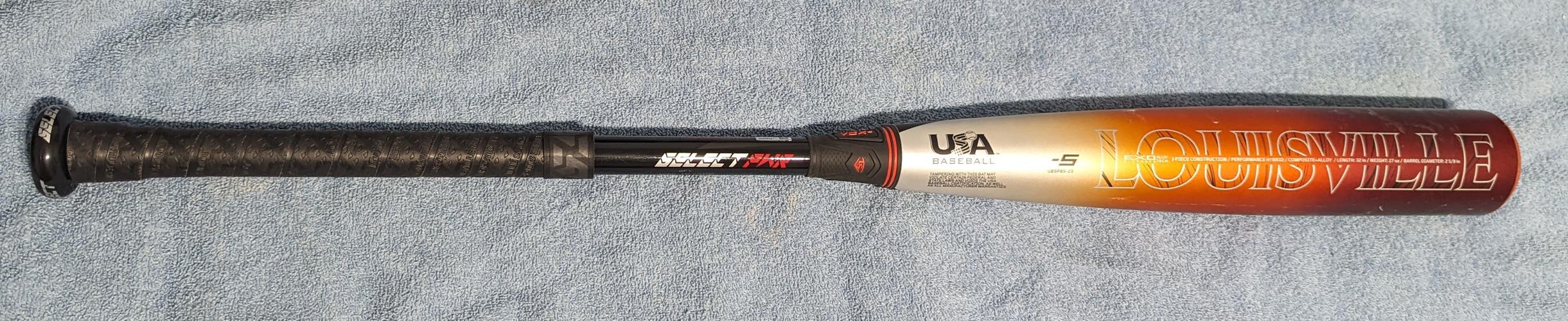 Used 2023 Louisville Slugger Hybrid Select PWR Bat (-5) 27 oz 32"